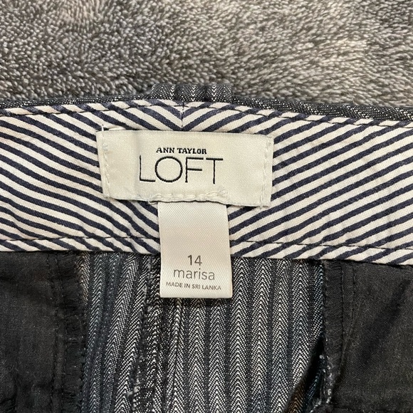 Ann Taylor Loft pinstriped trouser jeans - Picture 2 of 4